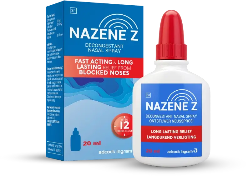 Nazene® Z is a specialist 20ml decongestant nasal spray